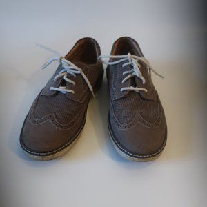 Mens J & M Taupe Nubuck Lace-Up Shoes 9
